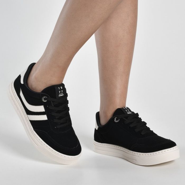 Tênis Via Marte Casual Nobuck Feminino Cor Preto