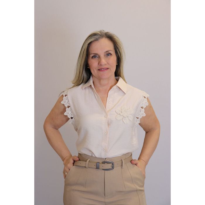 Camisa Maxma Regata Feminina Cor Nude