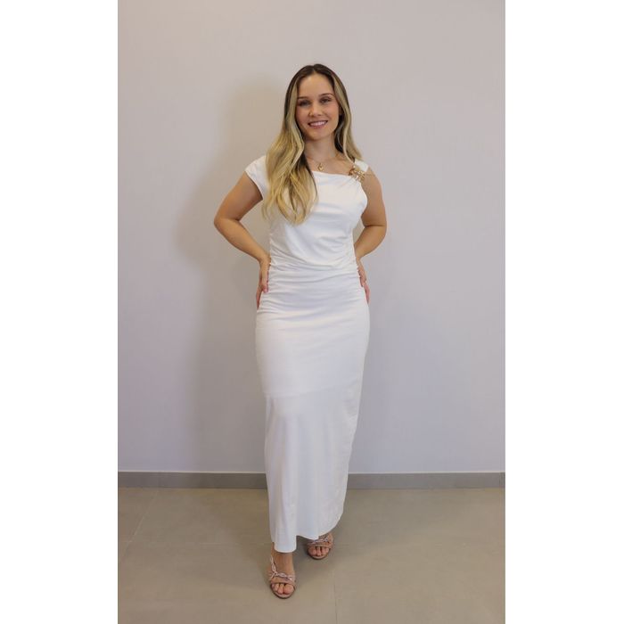 Vestido My Crush Feminino Cor Off White