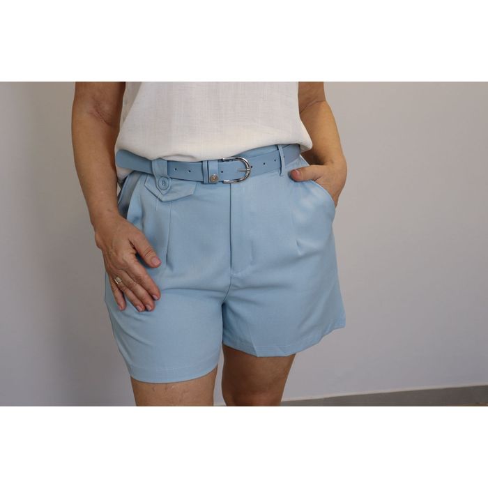 Short Maxma Linho Feminino Cor Azul