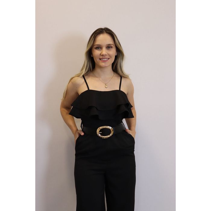 Macacão Longo My Crush Feminino Cor Preto