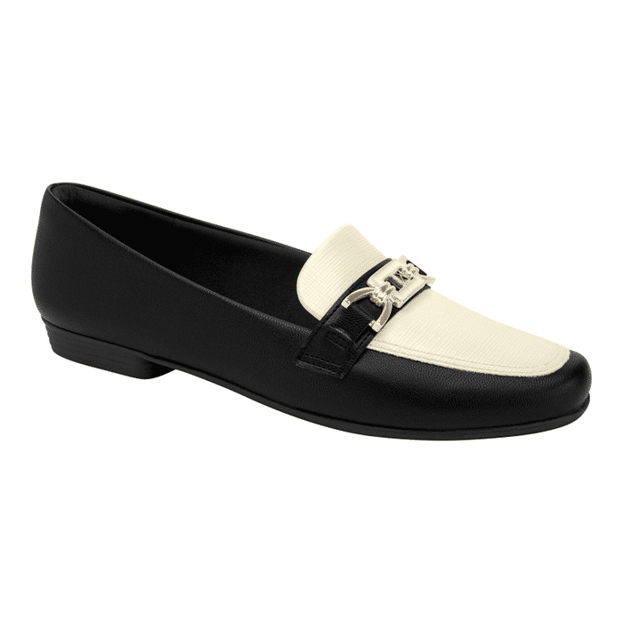 Sapatilha Piccadilly Feminino Cor Preto/Off White