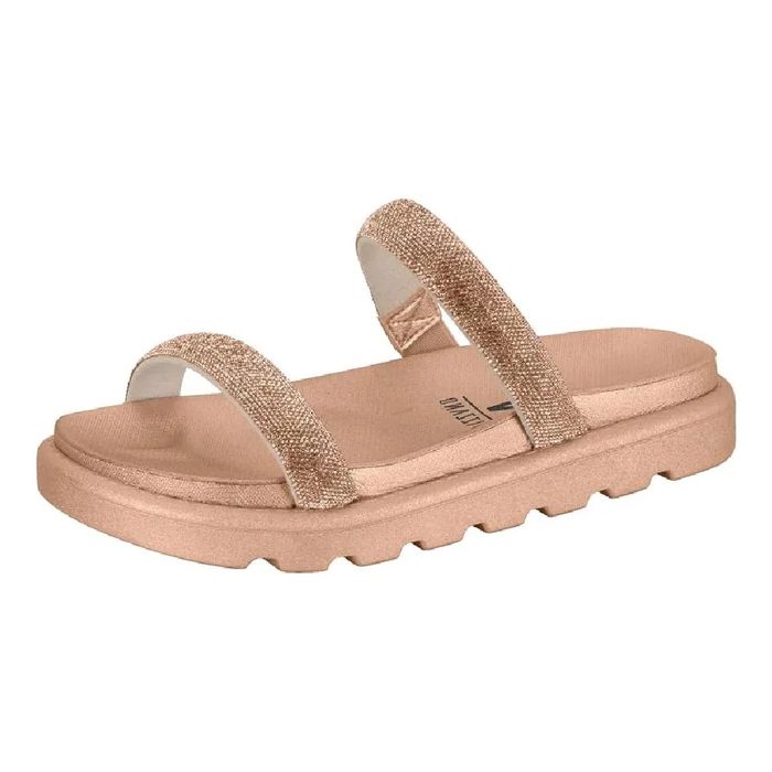 Papete Vizzano Com Brilho Feminino Cor Ouro Rosado