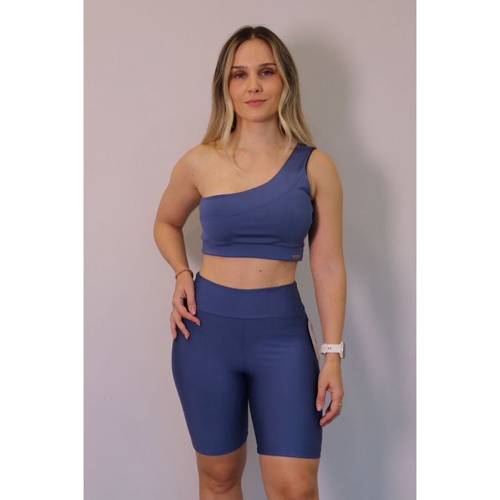 Top Um Ombro Karamoella Feminino Cor Azul