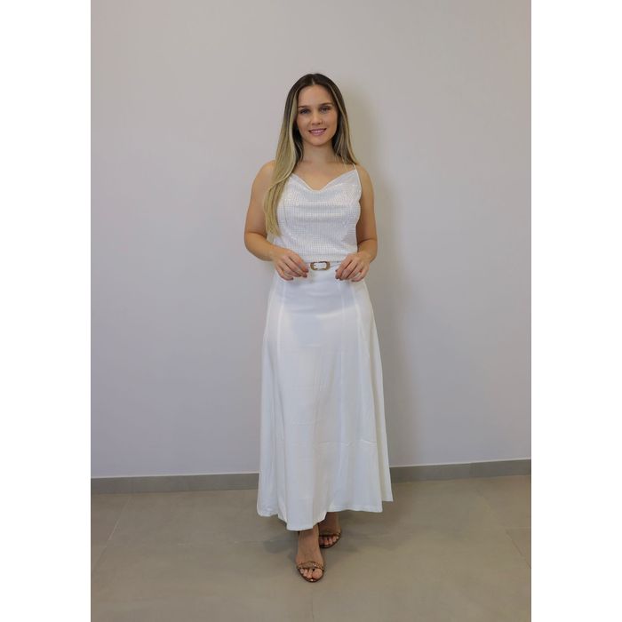 Regata Bellina Strass Feminino Cor Branco