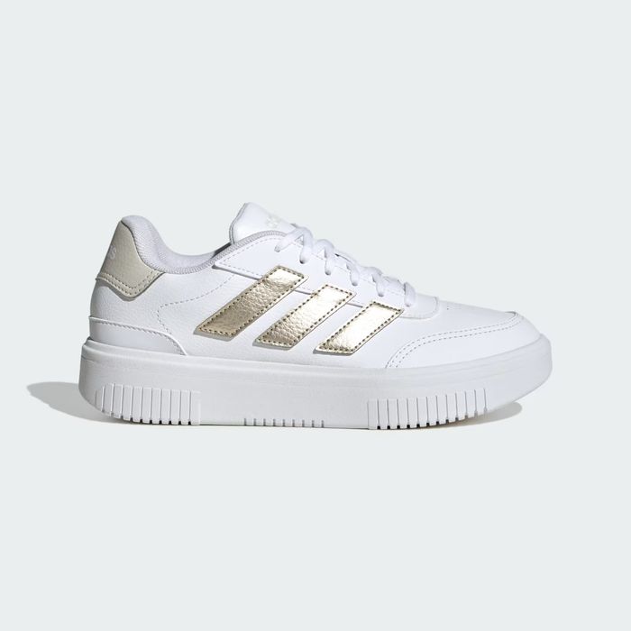 Tênis Adidas Courtblock Feminino Cor Branco/Dourado
