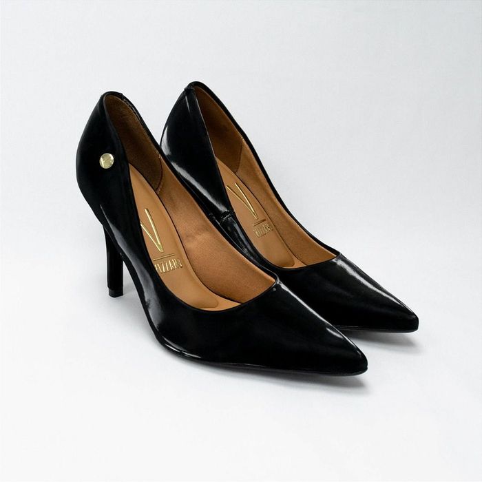 Scarpin Vizzano Salto Alto Bico Fino Feminino Cor Preto