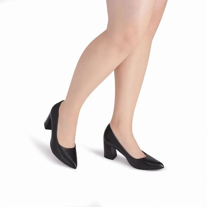 Scarpin Piccadilly Salto Alto Feminino Cor Preto