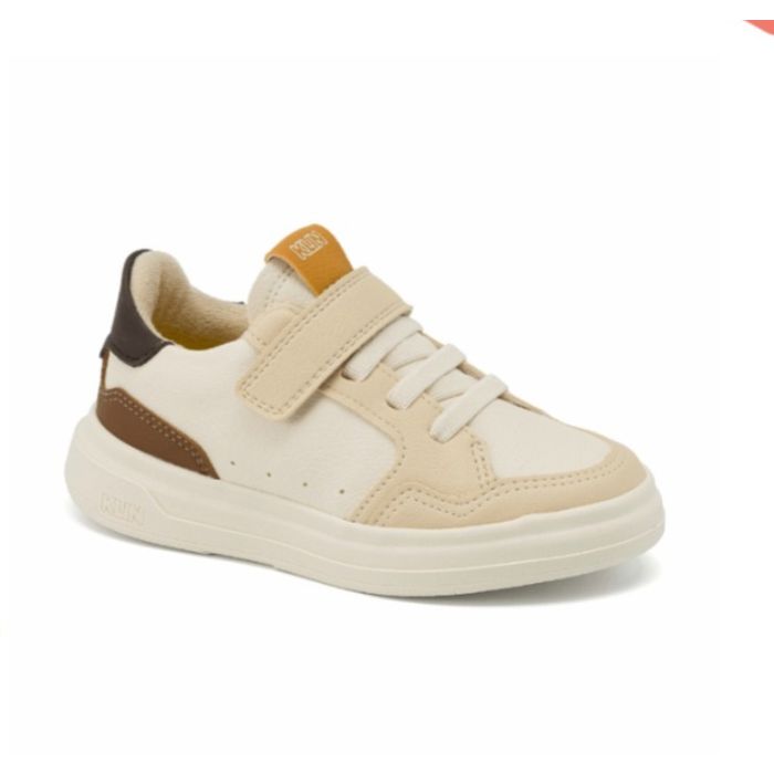 Tênis Klin Capri Mini Infantil Masculino Cor Off White/Marrom