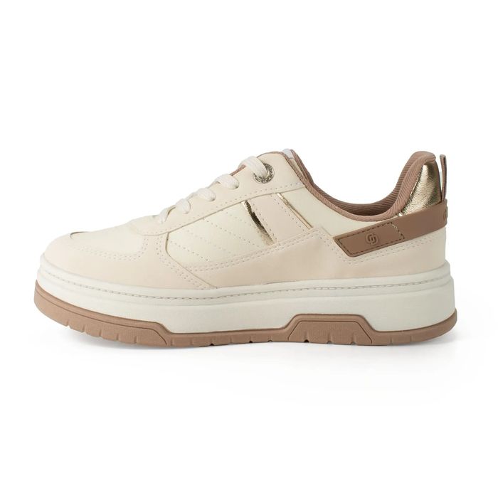 Tênis Dakota Casual Feminino Cor Bege/Marrom Cream