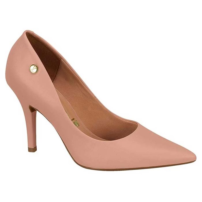 Scarpin Vizzano Salto Alto Bico Fino Feminino Cor Bege