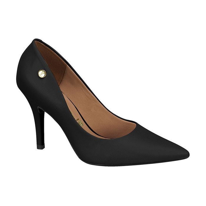 Scarpin Vizzano Salto Alto Bico Fino Feminino Preto