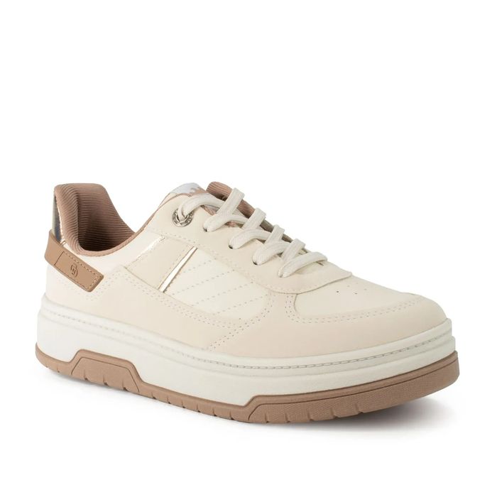 Tênis Dakota Casual Feminino Cor Bege/Marrom Cream