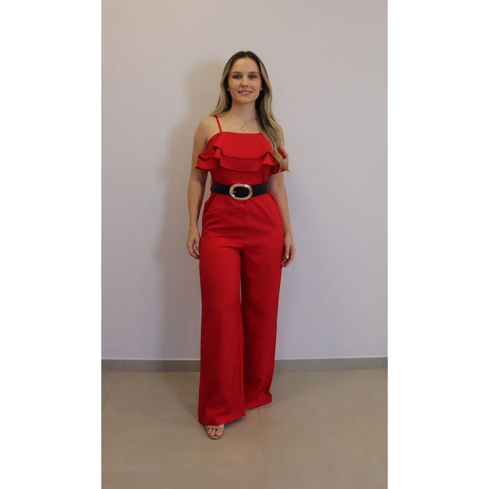 Macacão Longo My Crush Feminino Cor Vermelho