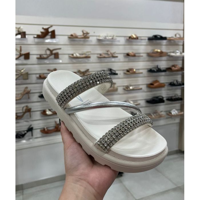 Papete Vizzano Com Brilho Feminino Cor Off White