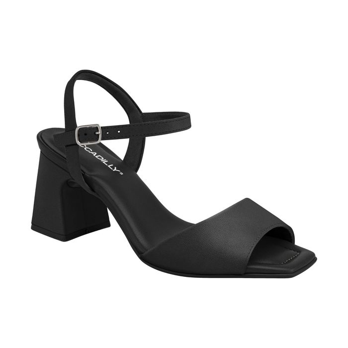 Sandália Piccadilly Salto Médio Feminino Cor Preto