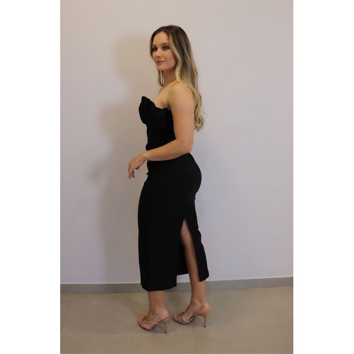 Vestido Midi My Crush Feminino Cor Preto