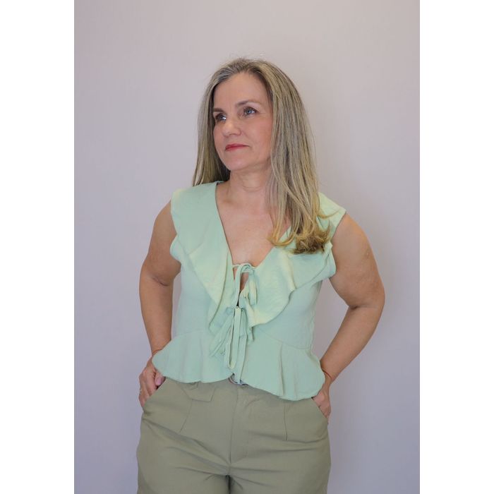 Blusa Maxma Amarração Feminina Cor Verde