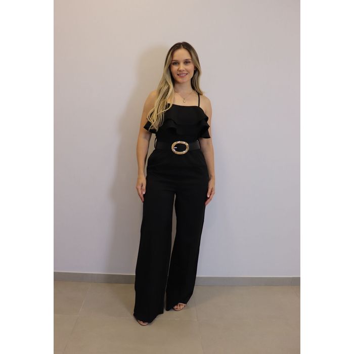 Macacão Longo My Crush Feminino Cor Preto