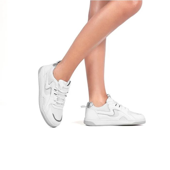 Tênis Ramarim Casual Feminino Cor Branco/Prata