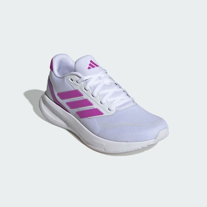 Tênis Adidas RunFalcon 5 Feminino Cor Branco/Fucsia