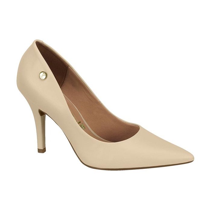 Scarpin Vizzano Salto Alto Bico Fino Feminino Nude