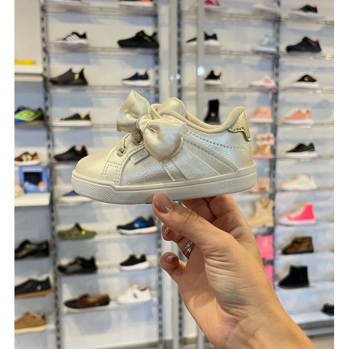 Tênis Klin Sky Infantil Feminino Cor Dourado