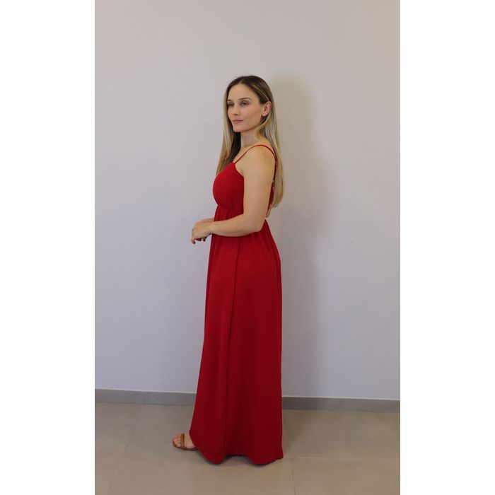 Vestido Kodos Longo Feminino Cor  Vermelho
