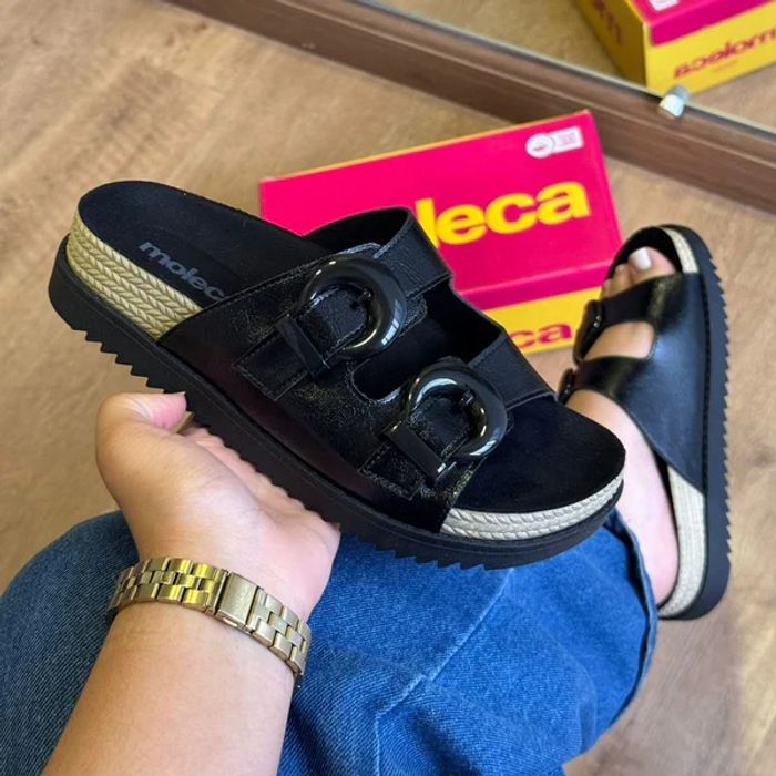 Papete Slide Moleca Feminino Cor Preto