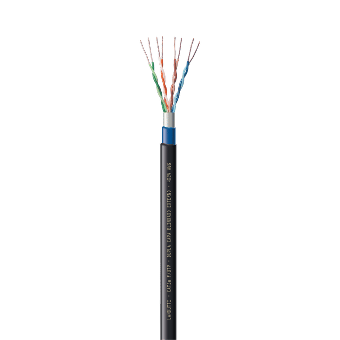 CABO LAN CAT5E 4P 24AWG CMX DUPLA CAPA 100% COBRE BOB 500M - CONDUTTI