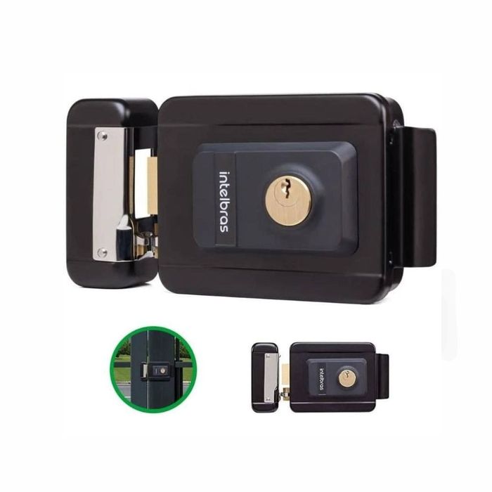 FECHADURA ELETRICA DE CILINDRO FIXO FX 2000 UN PRETA