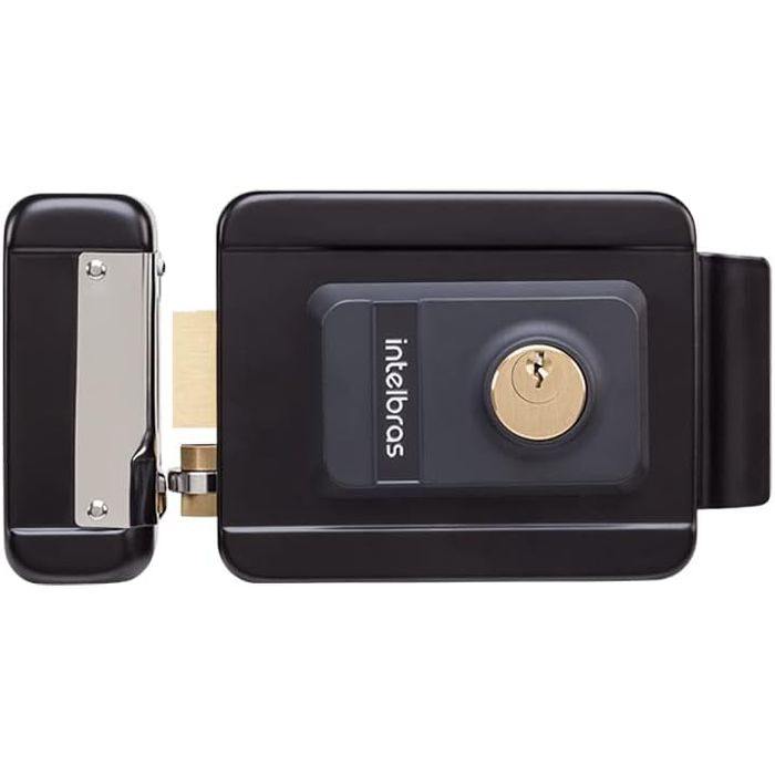 FECHADURA ELETRICA DE CILINDRO FIXO FX2000 PRETA