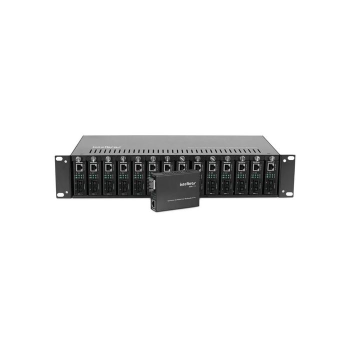 CHASSI RACK 19" 14 SLOTS P/ CONVERSORES DE MIDIA - KX 1400 R