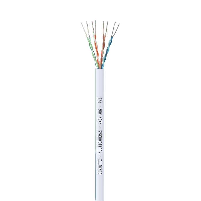CABO CFTV MULTICAMERAS 4P 24AWG CMX BRANCO CAIXA 300M - CONDUTTI