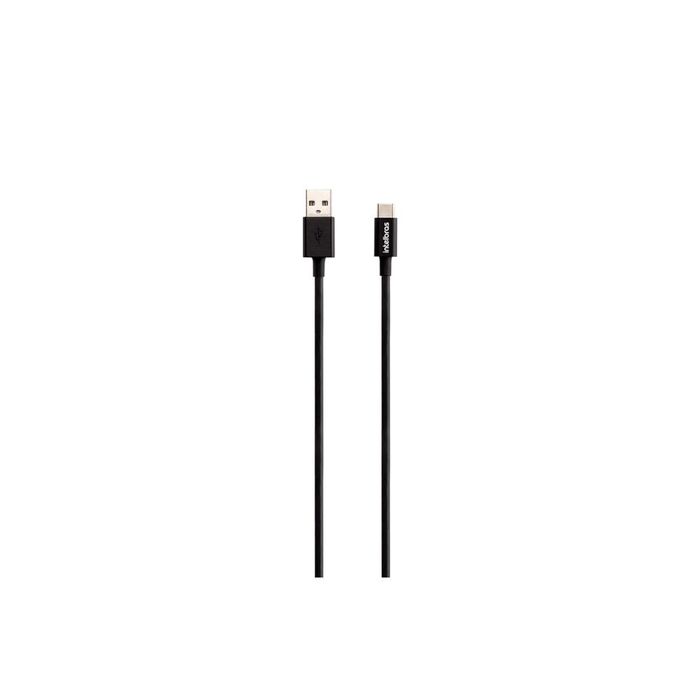 CABO USB - USB-C 1,2M PVC PRETO EUAC 12PP