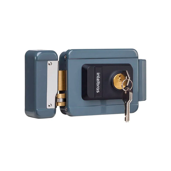 FECHADURA ELETRICA DE CILINDRO AJUSTAVEL FX 2000 AJ CINZA