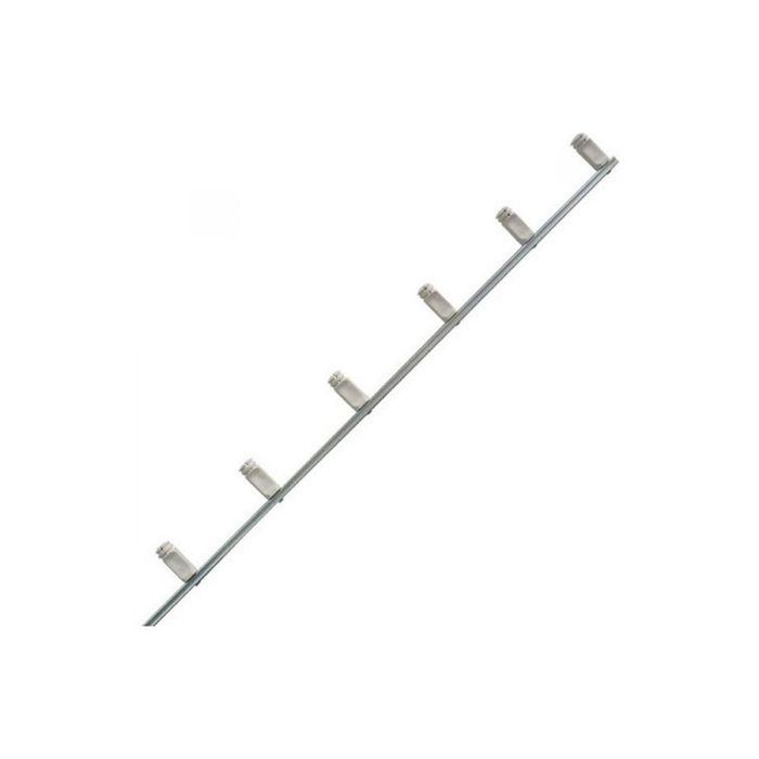 BARRA/HASTE DE ALUMINIO CHATA C/ 6 ISOLADORES CERCA ELETRICA