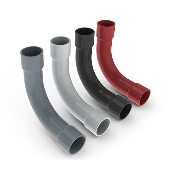 CURVA 90° PVC C/BOLSA 1° PRETA - 34056006 - MASSTER