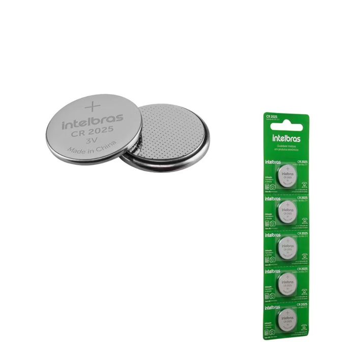 Bateria botão de lítio 3 V (Pacote 5 Unidades) - CR 2025