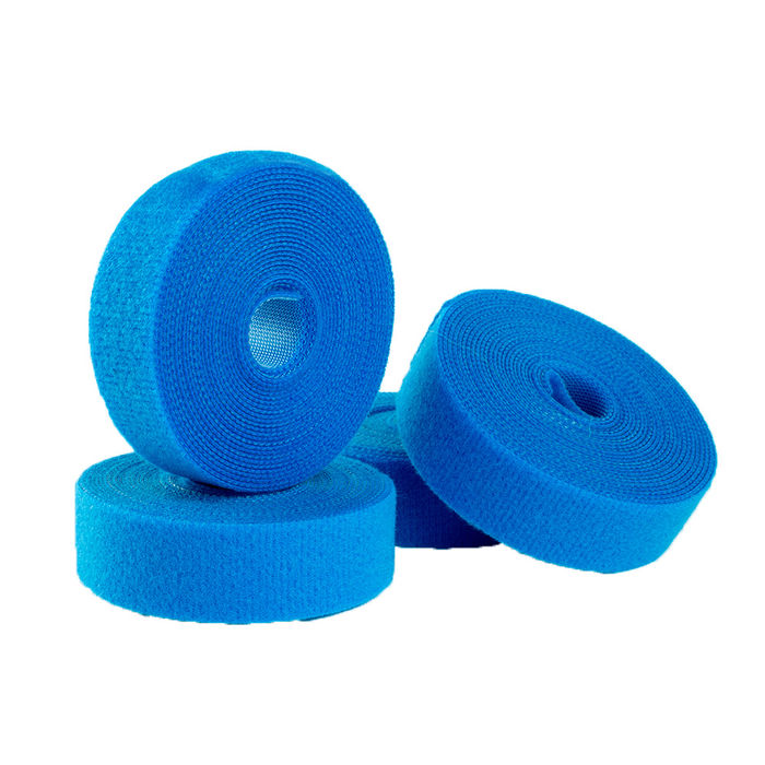 VELCRO ORGANIZADOR DE CABOS 20MM AZUL ROLO 3M - AD - 10141 - AD CONNECT