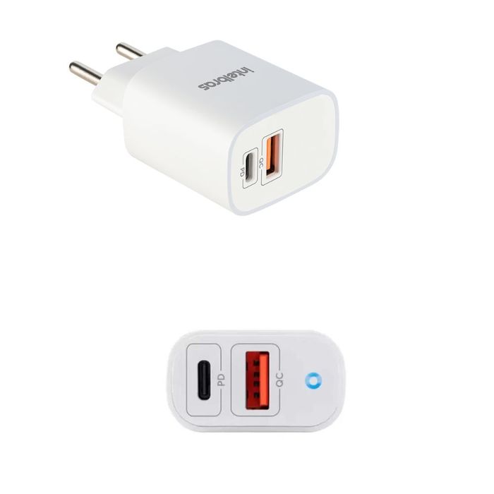 Carregador ultrarrápido com 2 portas USB - EC 11 Power 20 W