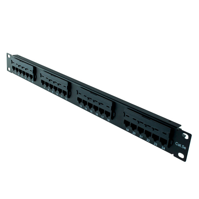 PATCH PANEL CAT5E 24 PORTAS SEM GUIA - AD - 10008 - AD CONNECT