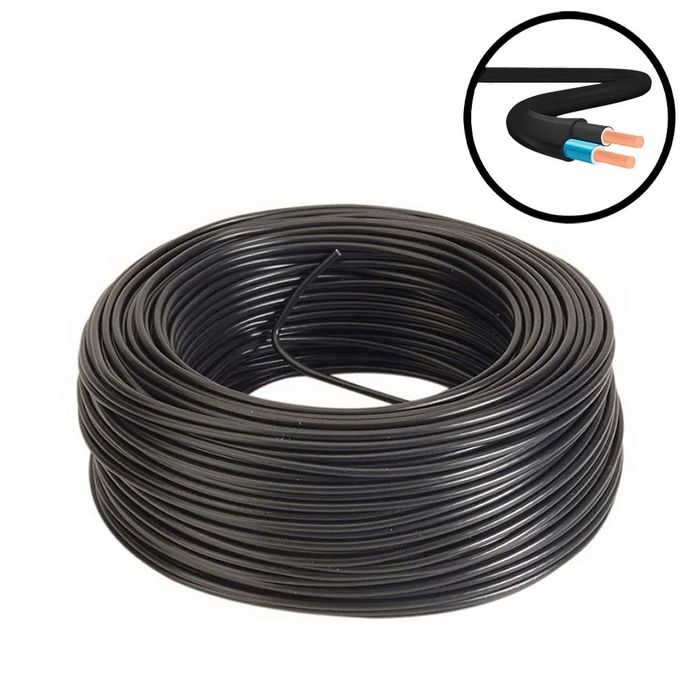 CABO PP 2X1MM P/MOTORES PRETO ROLO 100M - CONDUTTI