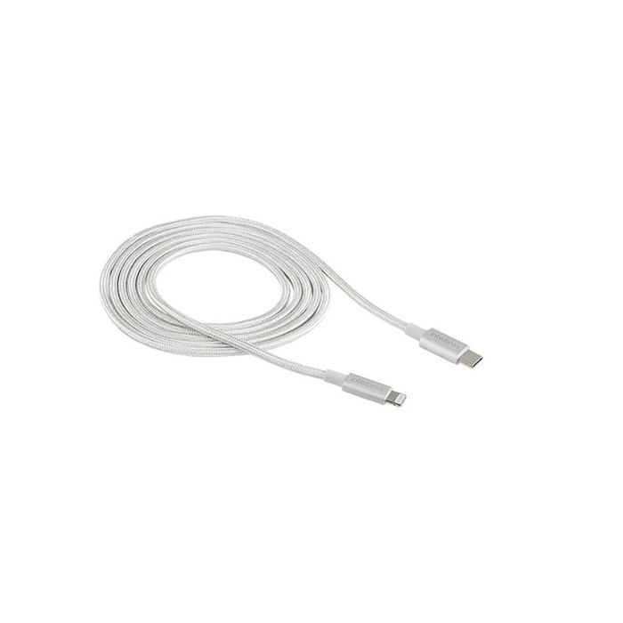 CABO USB-C - LIGHTNING 1,5M NYLON BRANCO EUCL 15NB