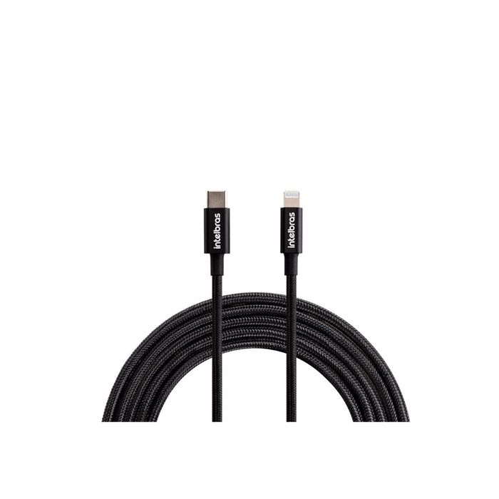 CABO USB-C - LIGHTNING 1,5M NYLON PRETO EUCL 15NP