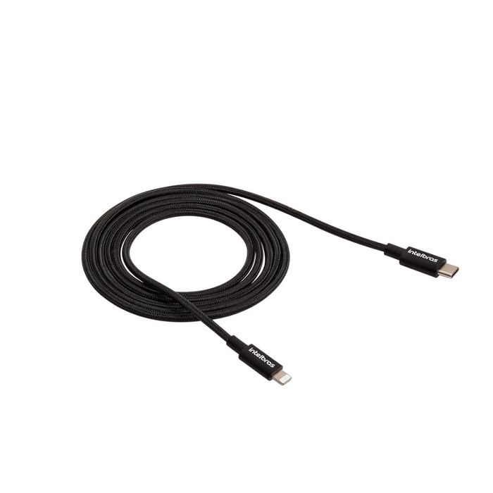 CABO USB-C - LIGHTNING 1,5M NYLON PRETO EUCL 15NP