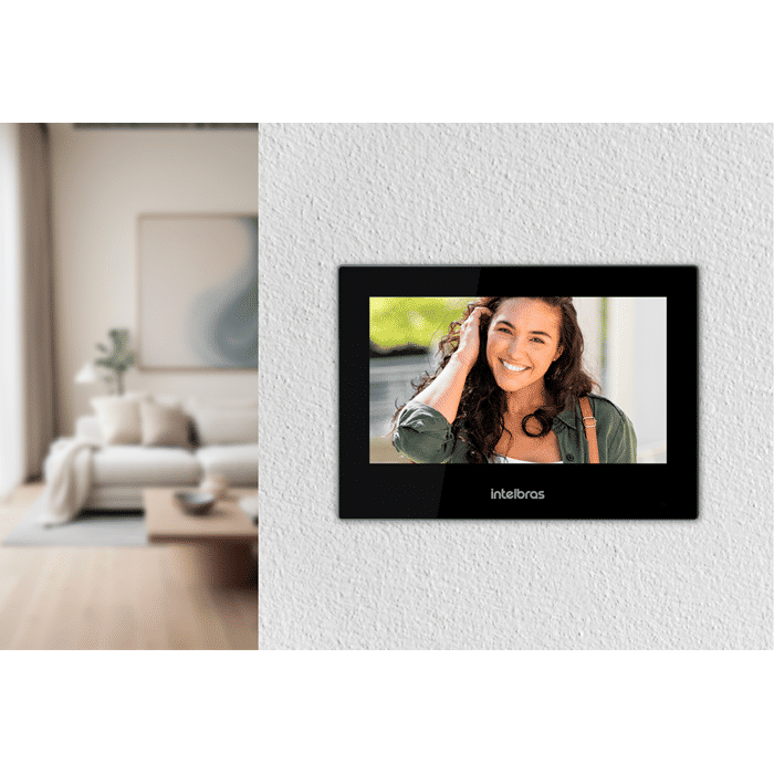 TERMINAL INTERNO VIDEO PORTEIRO TVIP 2220 W PRETO