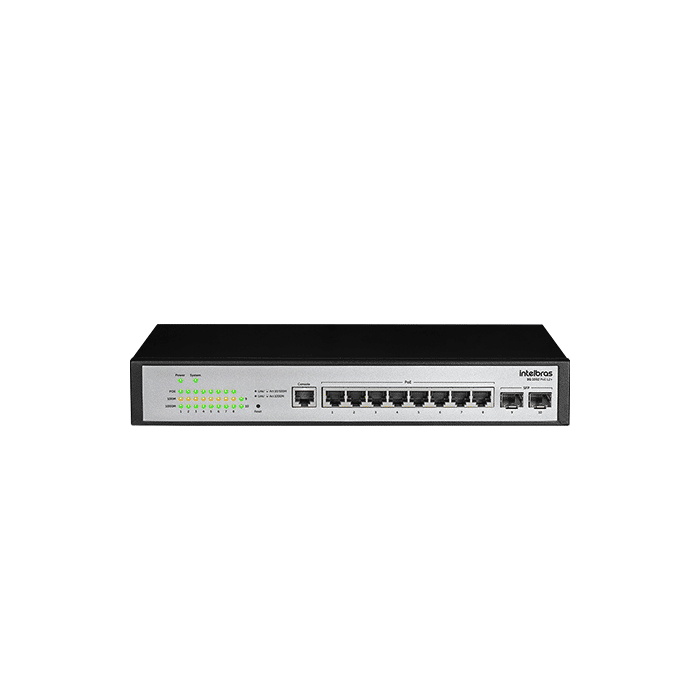 SWITCH GERENCIAVEL 8PG + 2PGBIC - SG 1002 POE L2 +
