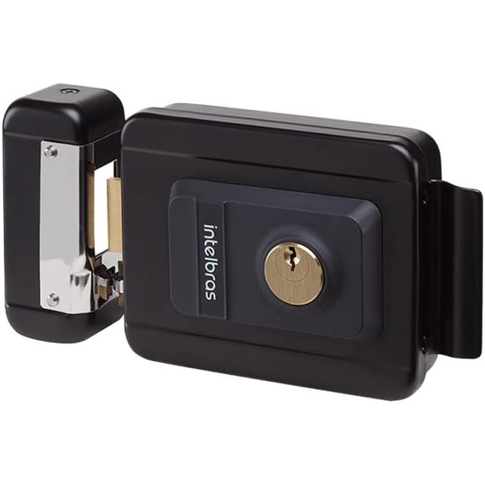 FECHADURA ELETRICA DE CILINDRO FIXO FX2000 PRETA