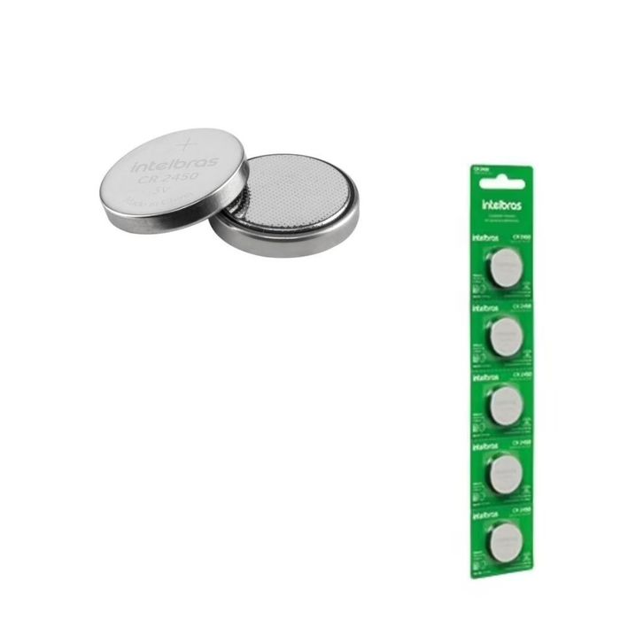 Bateria botão de lítio 3 V (Pacote 5 Unidades) - CR 2450